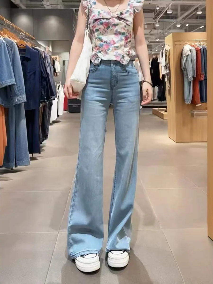 High Waist Bell Bottom Denim Jeans Women's Spring Summer Slimming Elastic Cotton Stretch Bootcut Pants Ladies Fashion
High Waist Bell Bottom Denim Jeans Women's Spring Summer Slimming Elastic Cotton Stretch Bootcut Pants Ladies Fashion