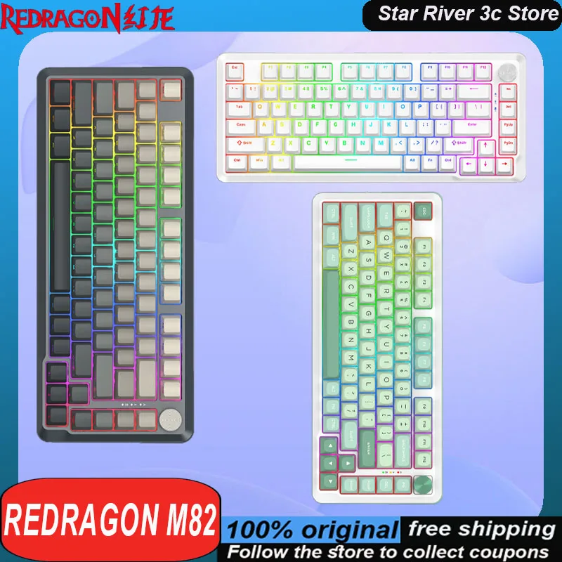 REDRAGON M82 Mechanical Keyboard Esports Magnetic Axis 8K low latency Rapid Trigger Multi functional knob Custom Gaming Keyboard
REDRAGON M82 Mechanical Keyboard Esports Magnetic Axis 8K low latency Rapid Trigger Multi functional knob Custom Gaming Keyboard