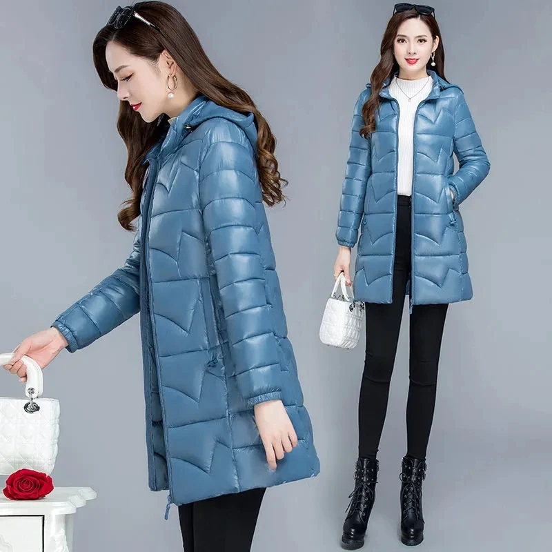 2022 New Smooth Down Padded Jacket Mid-Length Mother Winter Outwear Female Thermal Padded Jacket Thick Warm Parka Black Hooded
2022 New Smooth Down Padded Jacket Mid-Length Mother Winter Outwear Female Thermal Padded Jacket Thick Warm Parka Black Hooded