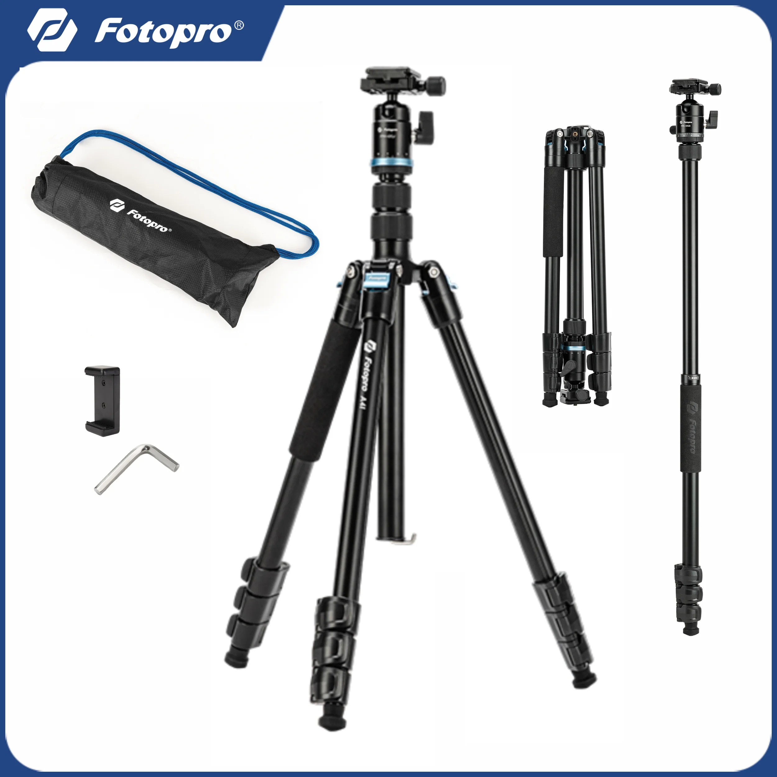 Fotopro Camera Tripod Compact lightweight Travel Tripod Monopod with Flip Locking Knobs for photography
Fotopro Camera Tripod Compact lightweight Travel Tripod Monopod with Flip Locking Knobs for photography