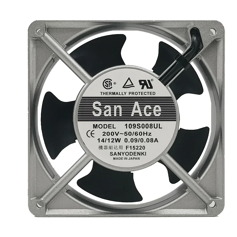 New for 109S008UL AC 200V 0.09/0.08A 12038 120*120*38mm 12CM cooling fan
New for 109S008UL AC 200V 0.09/0.08A 12038 120*120*38mm 12CM cooling fan