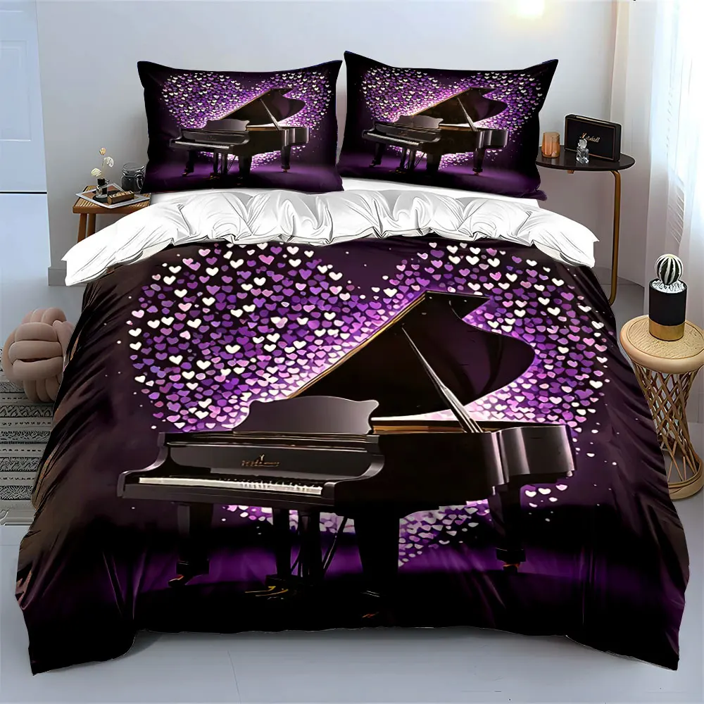 "Romantic Piano Art Set Decoration" Bedding Set with 1 Duvet Cover 2 Pillowcases Single Double King Queen, Gift
"Romantic Piano Art Set Decoration" Bedding Set with 1 Duvet Cover 2 Pillowcases Single Double King Queen, Gift