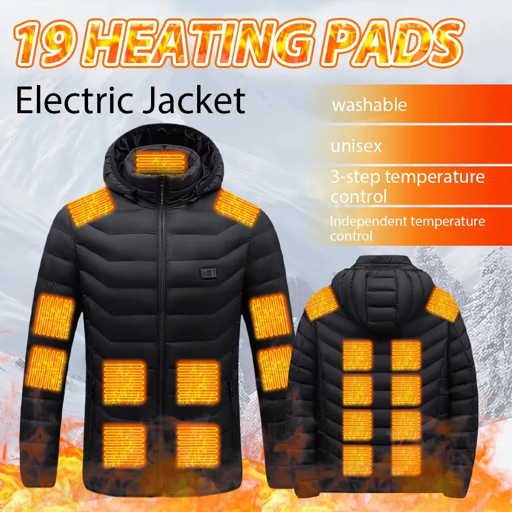 19-зонная куртка с подогревом, мужская USB-зимняя уличная одежда с электрическим подогревом, 4-скоростной контроль температуры, теплое верхнее пальто с капюшоном
19-зонная куртка с подогревом, мужская USB-зимняя уличная одежда с электрическим подогревом, 4-скоростной контроль температуры, теплое верхнее пальто с капюшоном