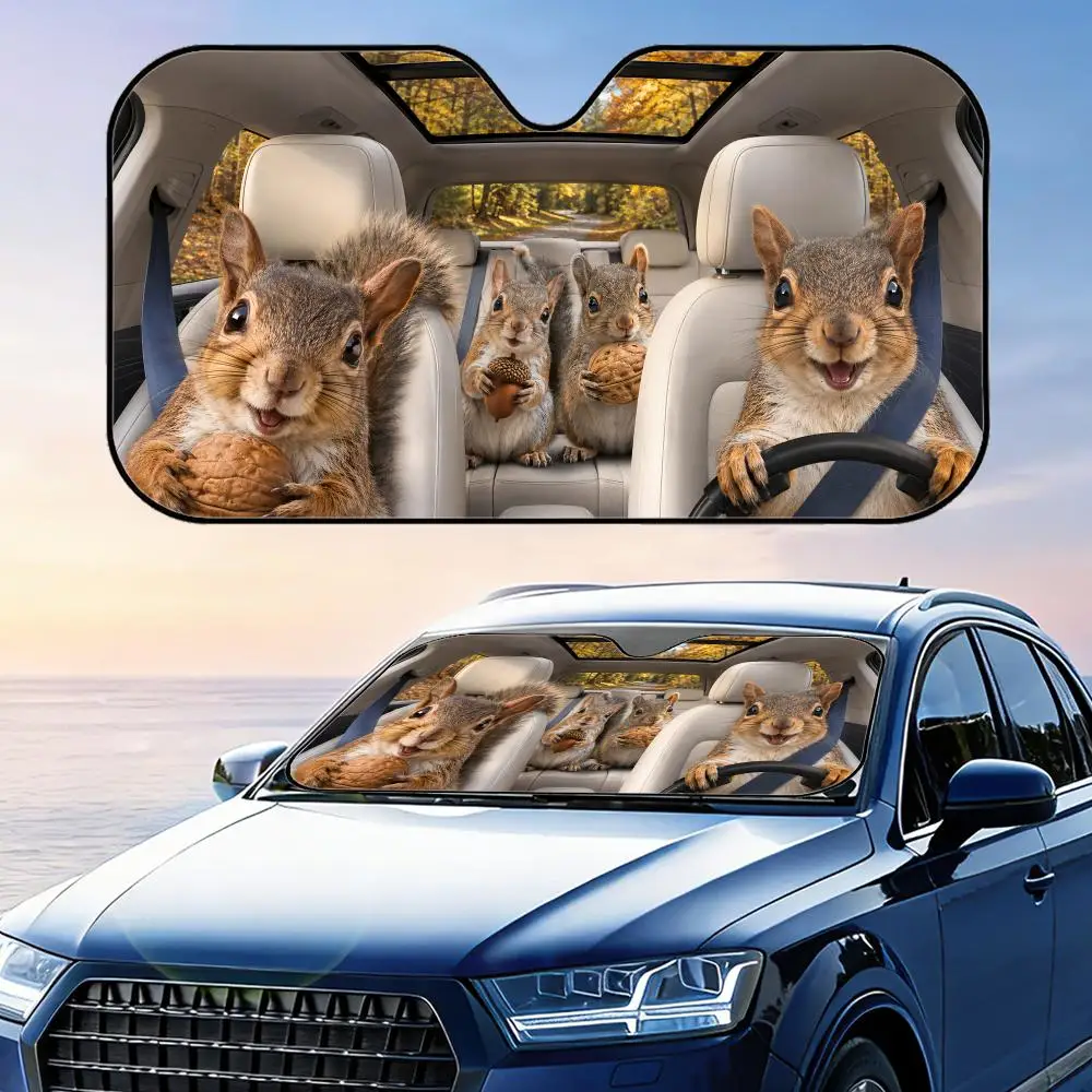 Squirrel with Nuts Sun Visor Car Windshield Sunshade UV Protection Reflective Foldable Heat Insulation Cover
Squirrel with Nuts Sun Visor Car Windshield Sunshade UV Protection Reflective Foldable Heat Insulation Cover