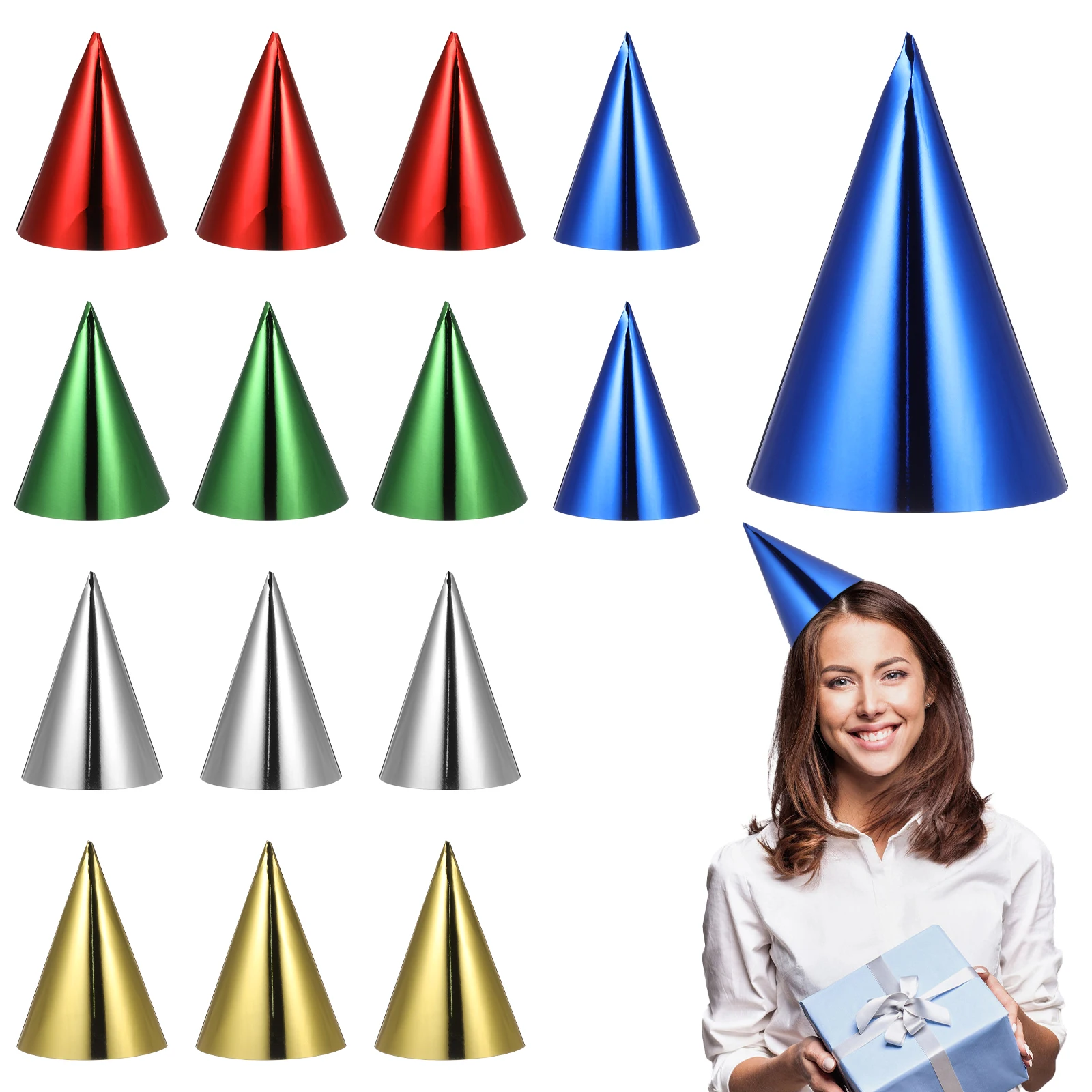 15 Pcs Cone Birthday Party Hat Adult Favors Metal Hats for Kids Paper Celebration Baby
15 Pcs Cone Birthday Party Hat Adult Favors Metal Hats for Kids Paper Celebration Baby