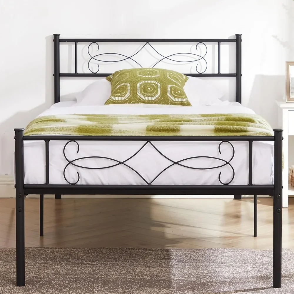 Metal Platform Bed Frame with Headboard,Premium Steel Slat Support No Box Spring Needed
Metal Platform Bed Frame with Headboard,Premium Steel Slat Support No Box Spring Needed