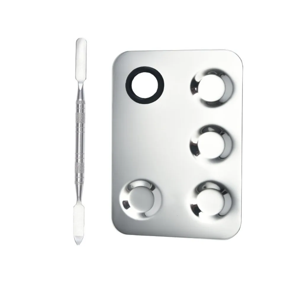With Spatula Rod Makeup Color Palette Stainless Steel Portable Liquid Foundation Mixing Tray Durable Makeup Cream Mixing Tray
With Spatula Rod Makeup Color Palette Stainless Steel Portable Liquid Foundation Mixing Tray Durable Makeup Cream Mixing Tray