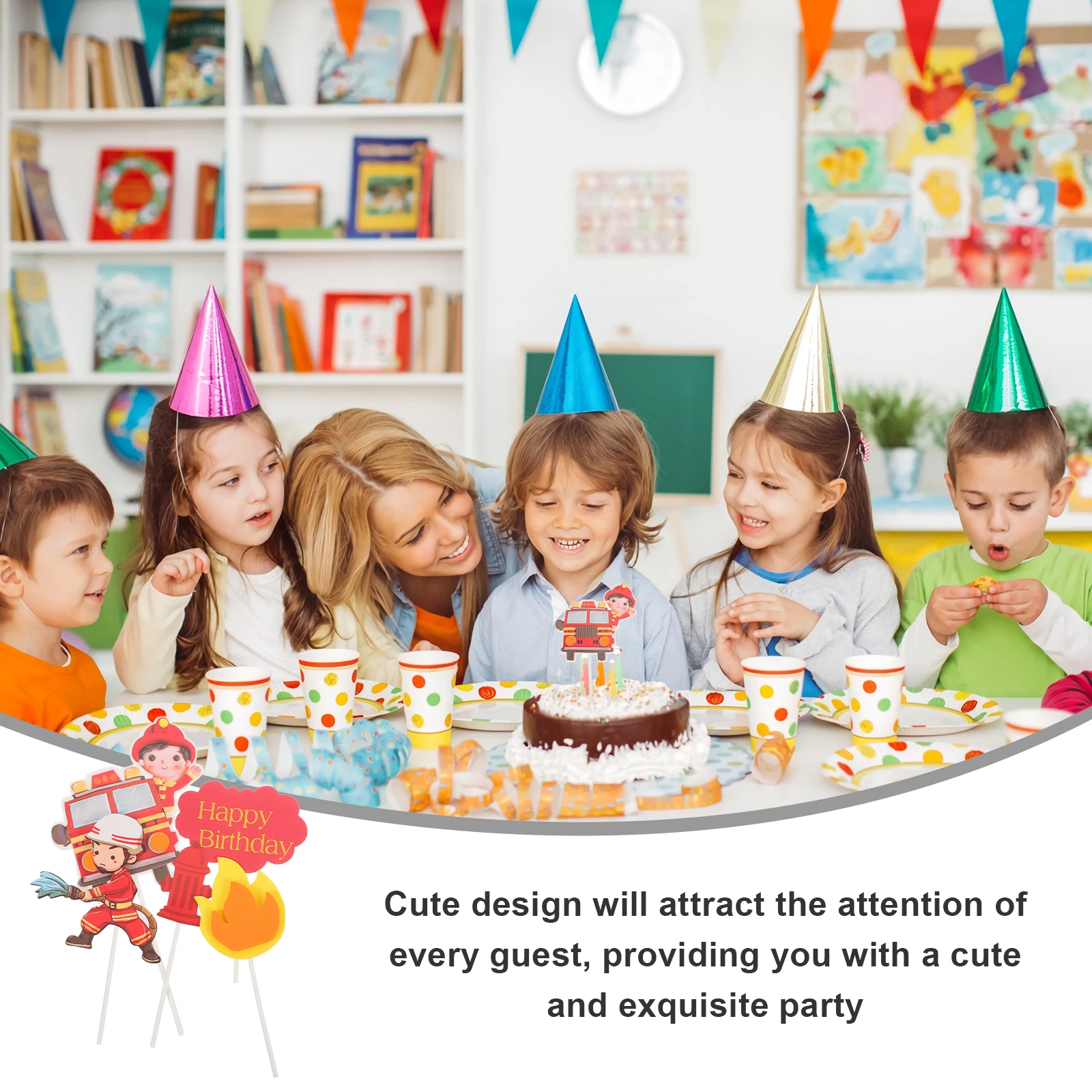 2Sets Firefighter Cake Topper Unique Theme Eye-Catching Decor for Children Birthday Party Firefighter Birthday Cake Decorations
2Sets Firefighter Cake Topper Unique Theme Eye-Catching Decor for Children Birthday Party Firefighter Birthday Cake Decorations