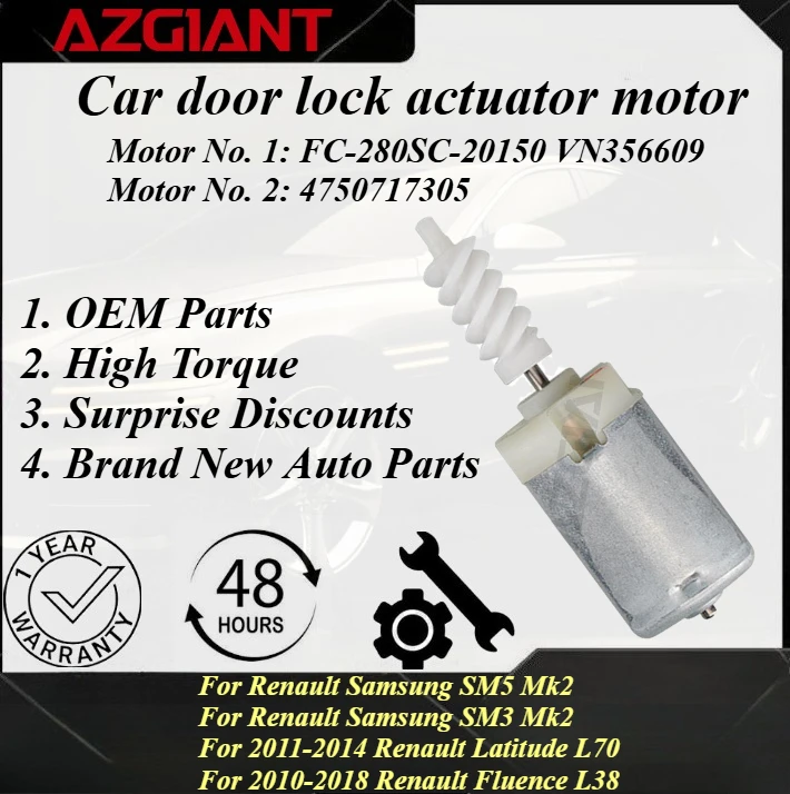 For Renault Latitude L70 2011-2014/Fluence L38 2010-2018/Samsung SM5 Mk2 Car door lock actuator motor High-quality parts OEM
For Renault Latitude L70 2011-2014/Fluence L38 2010-2018/Samsung SM5 Mk2 Car door lock actuator motor High-quality parts OEM