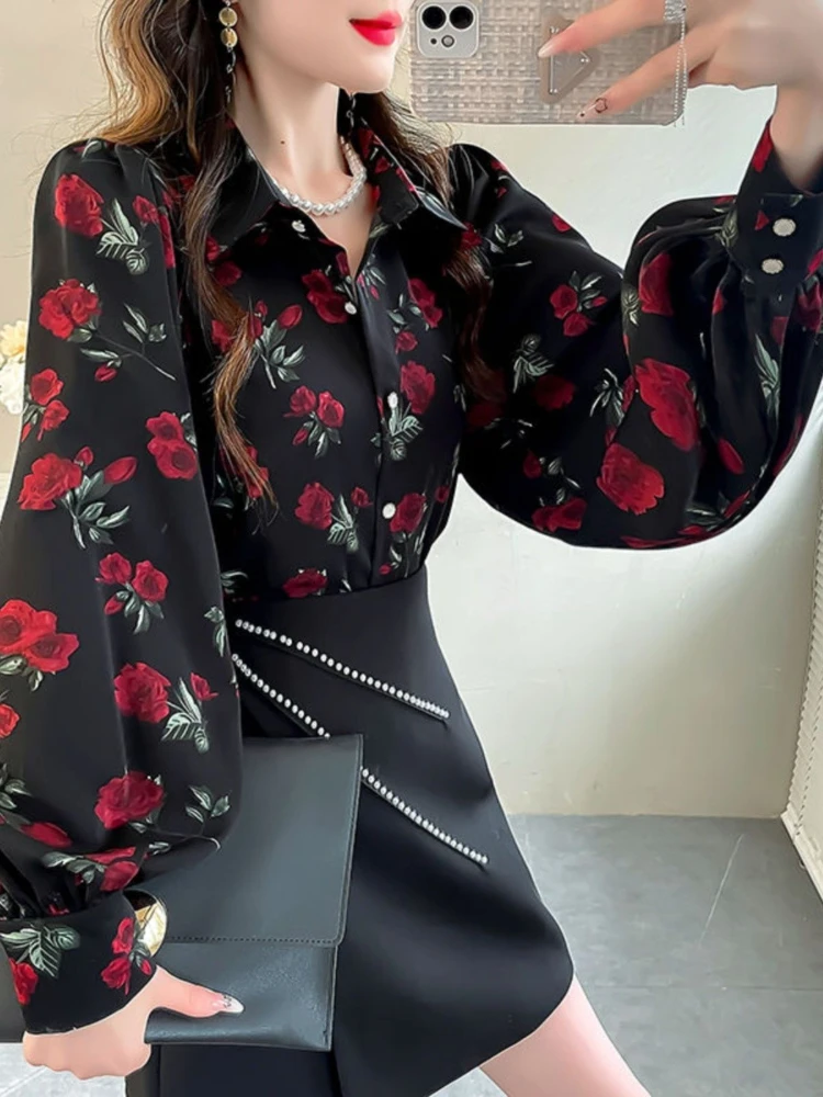 Стильная женская блузка с длинным рукавом, винтажный цветочный принт, шифон, свободный крой, модная блузка.
Стильная женская блузка с длинным рукавом, винтажный цветочный принт, шифон, свободный крой, модная блузка.