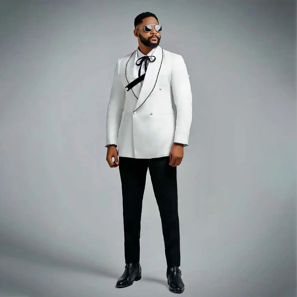 Fashion Men's Suit Shawl Lapel Double Breasted Wedding Groom Suits Formal Evening Party Jacket Blazer Set Customized Jacket+Pant
Fashion Men's Suit Shawl Lapel Double Breasted Wedding Groom Suits Formal Evening Party Jacket Blazer Set Customized Jacket+Pant
