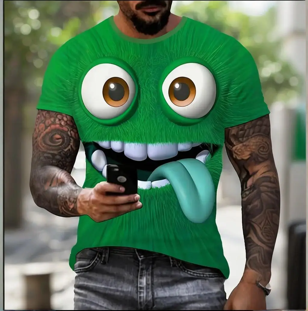 Summer Men's T-shirt Funny Printed Pattern Short Sleeve Summer Outdoor Fashion Round Neck Tops OverSize Loose Men's Clothing
Summer Men's T-shirt Funny Printed Pattern Short Sleeve Summer Outdoor Fashion Round Neck Tops OverSize Loose Men's Clothing