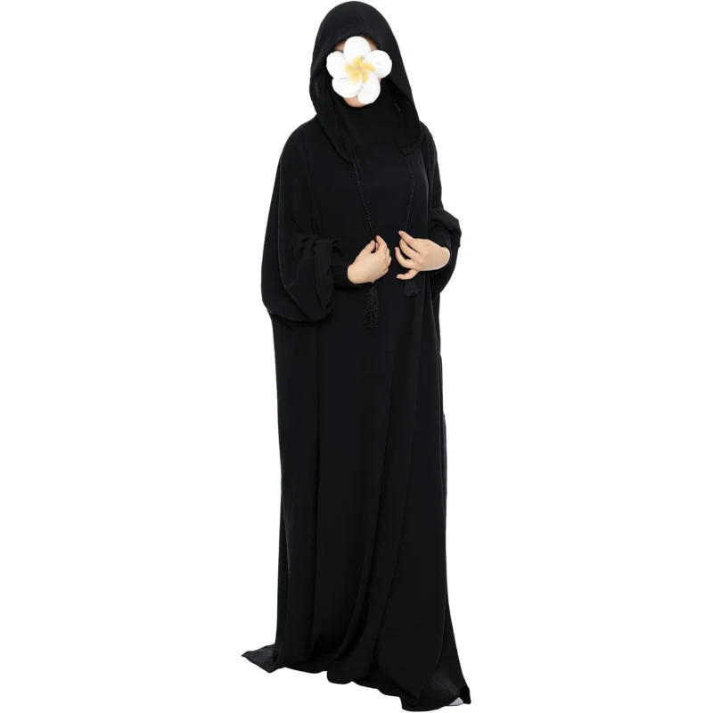Muslim Prayer Dress Abaya Solid One-Piece Hoodie Abaya Dress for Women Long Maxi Dress Islamic Dubai Jilbab
Muslim Prayer Dress Abaya Solid One-Piece Hoodie Abaya Dress for Women Long Maxi Dress Islamic Dubai Jilbab