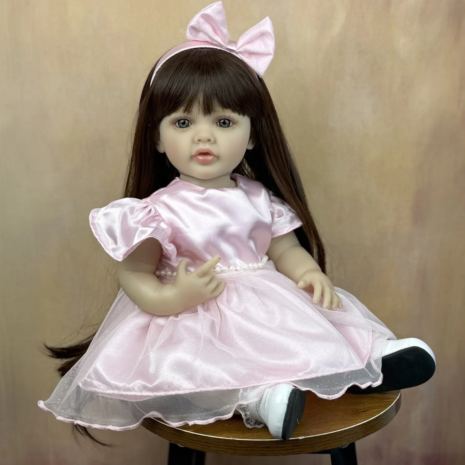 BZDOLL 55 CM Full Vinyl Reborn Baby Girl Doll Dress Up Long Hair Princess Birthday Gift Bath Toy Handmade Collectable Ornaments
BZDOLL 55 CM Full Vinyl Reborn Baby Girl Doll Dress Up Long Hair Princess Birthday Gift Bath Toy Handmade Collectable Ornaments