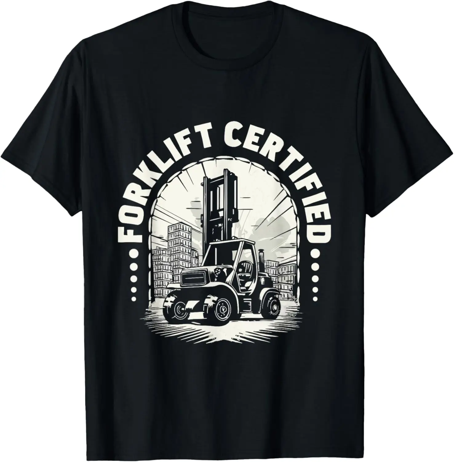 Сертифицированная крутая футболка оператора для вилочного погрузчика
Сертифицированная крутая футболка оператора для вилочного погрузчика