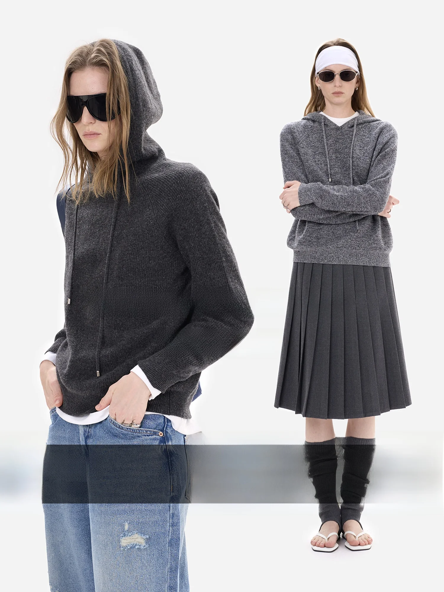 HONORE GuYue 100% Pure Wool Knitted Loose Fit Hoodie Sweater Soft Casual Style Long Sleeve Citywalk Suitable Women's Knitwear
HONORE GuYue 100% Pure Wool Knitted Loose Fit Hoodie Sweater Soft Casual Style Long Sleeve Citywalk Suitable Women's Knitwear