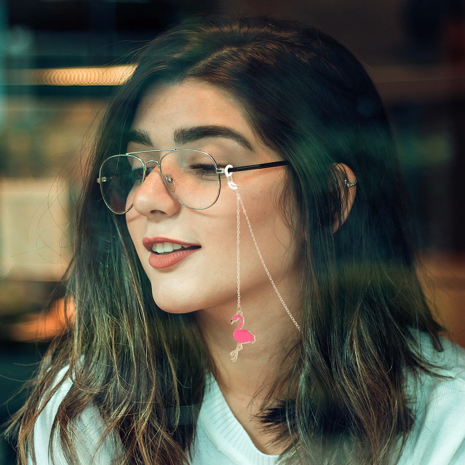 1pc Flamingo Glasses Chain Heat Resistant Alloy Anti-Slip Decorative Sunglasses Chain For Hawaii Party Eyewear Necklace Prop
1pc Flamingo Glasses Chain Heat Resistant Alloy Anti-Slip Decorative Sunglasses Chain For Hawaii Party Eyewear Necklace Prop