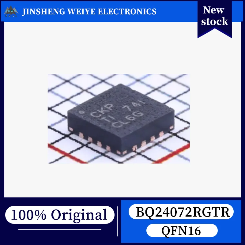 (10/50 pieces) BQ24072 BQ24072RGTR CKP QFN16 Single-cell Lithium-ion/Lithium-polymer Battery Linear Charging Management Chip
(10/50 pieces) BQ24072 BQ24072RGTR CKP QFN16 Single-cell Lithium-ion/Lithium-polymer Battery Linear Charging Management Chip