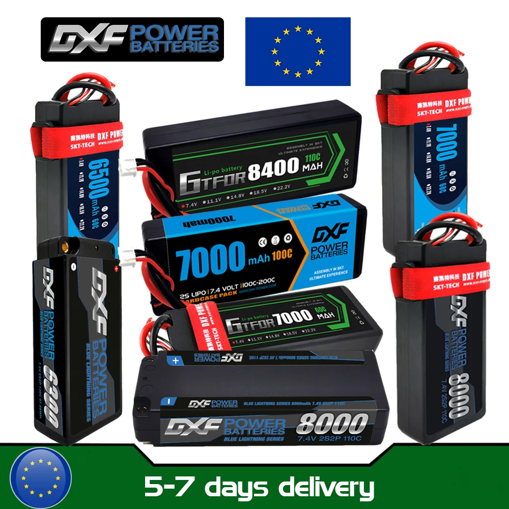 2PCS Lipo 2S Battery 7.4V 7.6V 5200mah 6500mah 7000mah 8000mah 8400mah 6300mah 130C for RC Car Truck Tank Traxxas Racing Hobby
2PCS Lipo 2S Battery 7.4V 7.6V 5200mah 6500mah 7000mah 8000mah 8400mah 6300mah 130C for RC Car Truck Tank Traxxas Racing Hobby