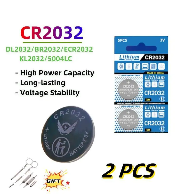 2~50PCS CR2032 Button Battery ECR2032 DL2032 BR2032 L2032 Coin Cell Batteries for Toys Clock Remote Controls Watch
2~50PCS CR2032 Button Battery ECR2032 DL2032 BR2032 L2032 Coin Cell Batteries for Toys Clock Remote Controls Watch