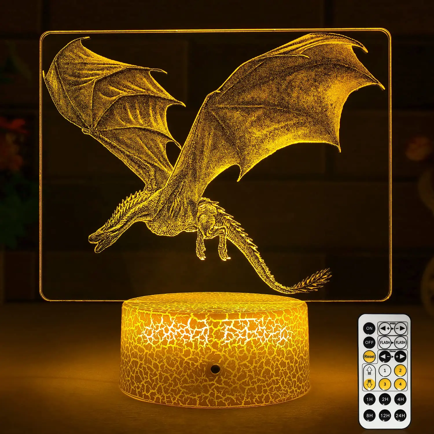3D Illusion Dragon Fire Night Light for Brithday Or Chrismas Gifts with Remote and Smart Touch 16 Colors Changing Dimmable
3D Illusion Dragon Fire Night Light for Brithday Or Chrismas Gifts with Remote and Smart Touch 16 Colors Changing Dimmable