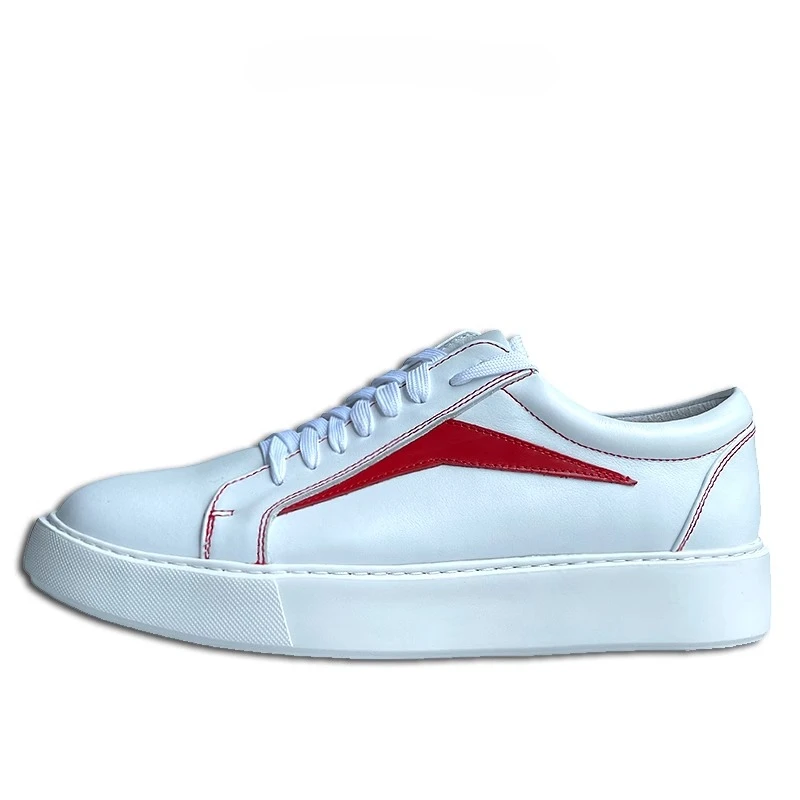 Новые роскошные мужские кроссовки на шнуровке, повседневная обувь с низким берцем, молодежная обувь на толстой подошве из натуральной кожи, уличная походная спортивная обувь, мужская обувь на плоской подошве
Новые роскошные мужские кроссовки на шнуровке, повседневная обувь с низким берцем, молодежная обувь на толстой подошве из натуральной кожи, уличная походная спортивная обувь, мужская обувь на плоской подошве