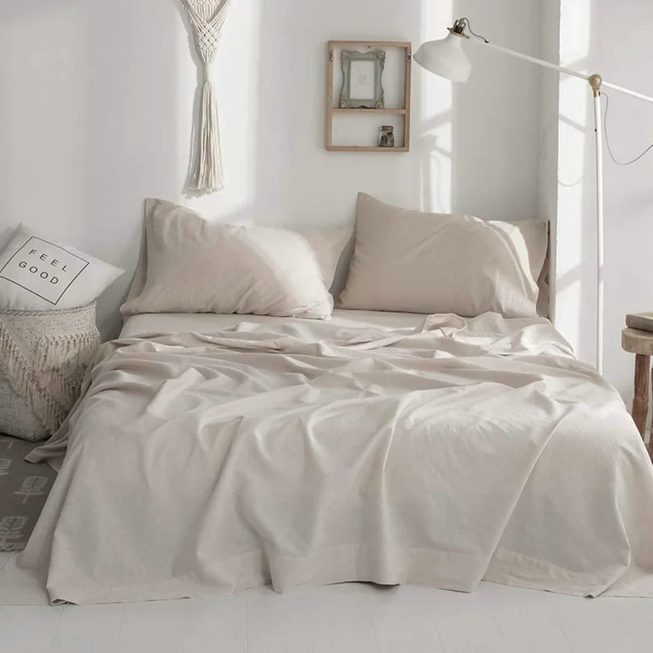 Pure Linen Sheet Set, Soft, Breathable,1 Deep Pocket Fitted Sheet + 1 Flat Sheet + 2 Pillowcases, Queen, King, Double Size Bed
Pure Linen Sheet Set, Soft, Breathable,1 Deep Pocket Fitted Sheet + 1 Flat Sheet + 2 Pillowcases, Queen, King, Double Size Bed