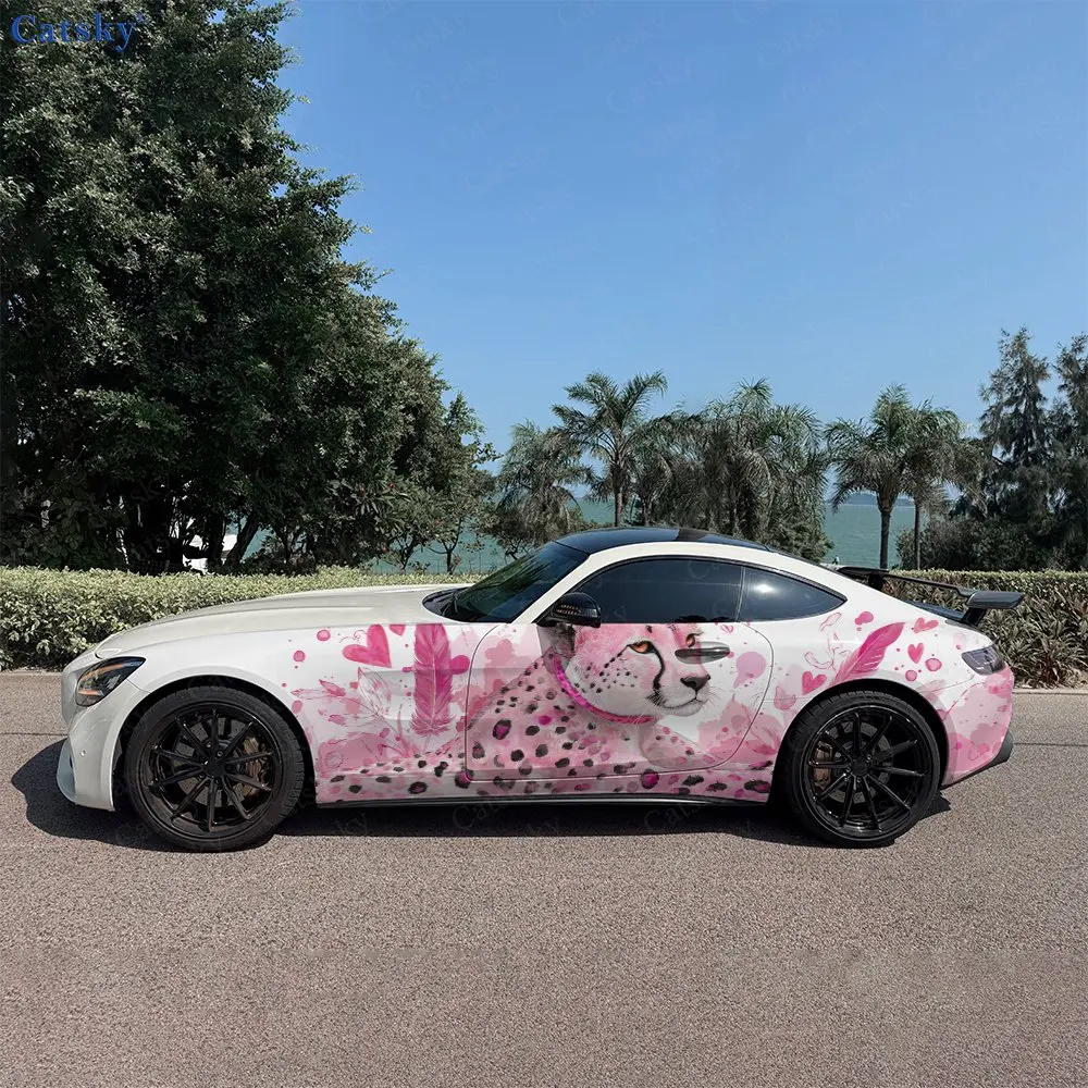 2pcs Sweet Heart & Feather Cheetah Car Side Wraps, Self-Adhesive PVC Waterproof & Scratch-Resistant Stickers, Car Accessory Gift
2pcs Sweet Heart & Feather Cheetah Car Side Wraps, Self-Adhesive PVC Waterproof & Scratch-Resistant Stickers, Car Accessory Gift