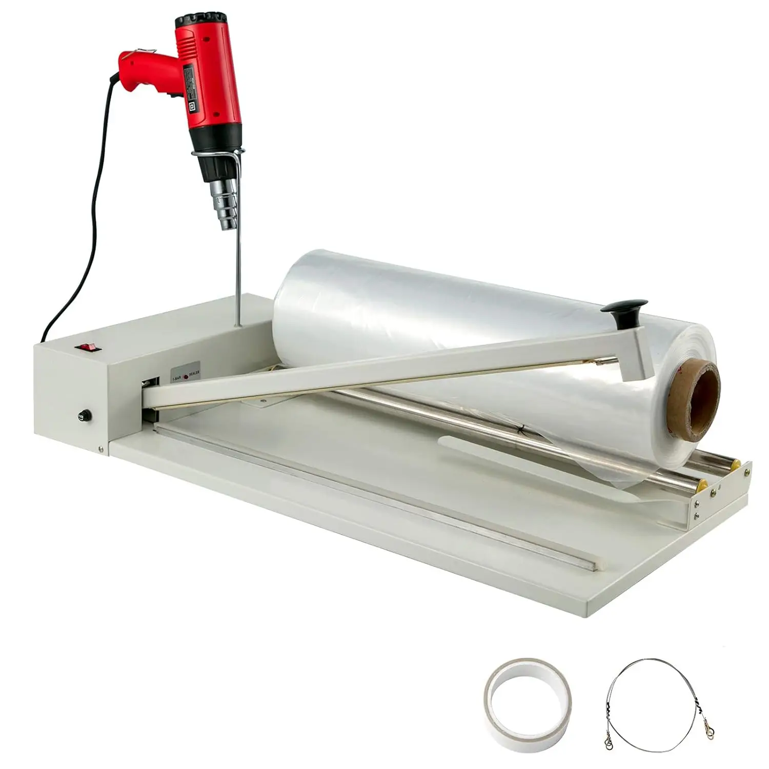 BestEquip 18" Shrink Wrap Sealer, 530W I-Bar Shrink Wrap Machine, Wrap Sealer with Heat Gun and Film Suit
BestEquip 18" Shrink Wrap Sealer, 530W I-Bar Shrink Wrap Machine, Wrap Sealer with Heat Gun and Film Suit