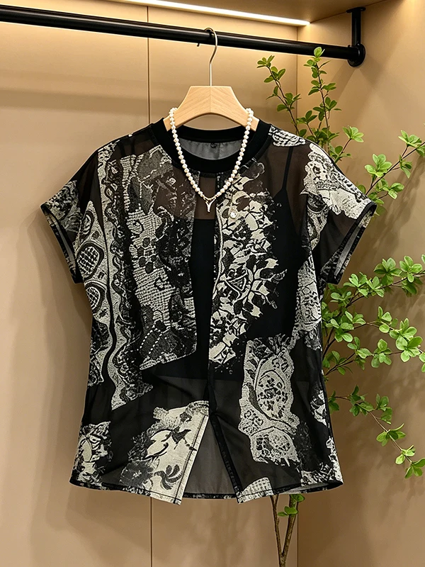 Slimming Floral Print Shirt Women's Fashionable Casual Top Waist-Cinching Design Korean Style Commute Fashion Breathable Skin...
Slimming Floral Print Shirt Women's Fashionable Casual Top Waist-Cinching Design Korean Style Commute Fashion Breathable Skin...