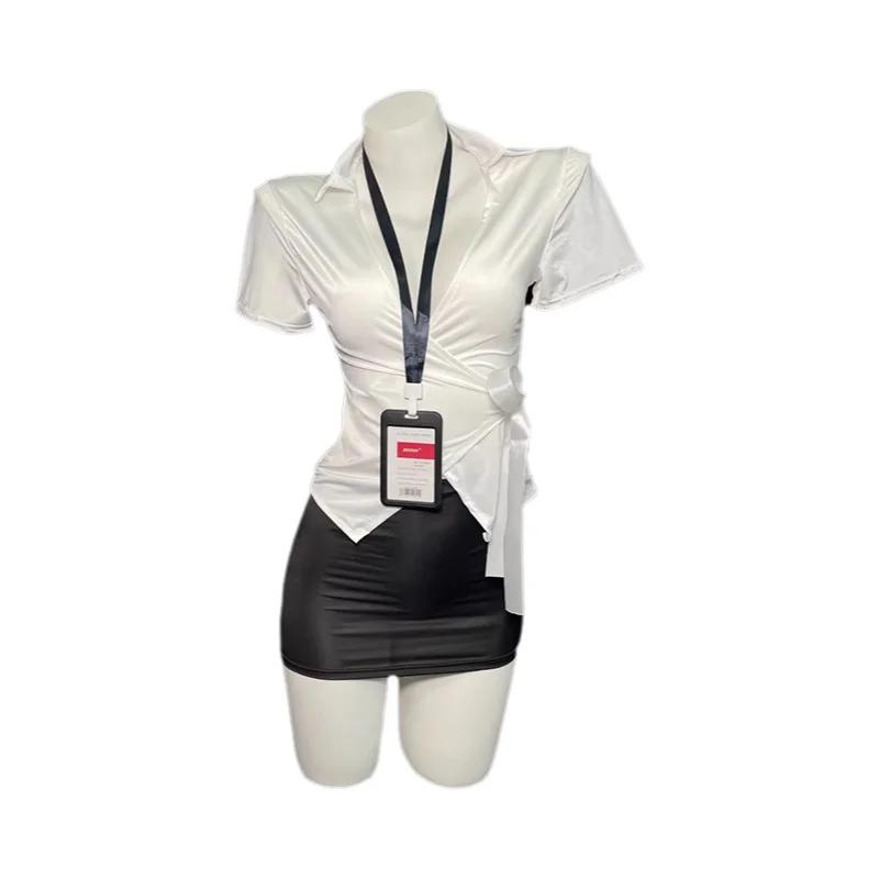 Sexy Secretary Cosplay Outfit Sexy Flight Sexy Shirt Uniform Hot Bodycon Skirt Sets Pure Desire Charming Nightclub Wear Set J5K6
Sexy Secretary Cosplay Outfit Sexy Flight Sexy Shirt Uniform Hot Bodycon Skirt Sets Pure Desire Charming Nightclub Wear Set J5K6