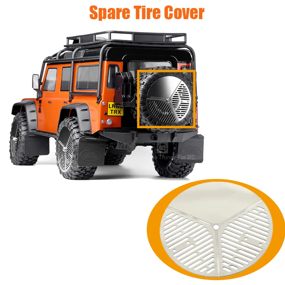 Stainless Steel Spare Tire Cover for 1/10 TRX4 RR10 90046 RC Car Silver Tire Sleeve RC Spart Part Upgrade Accessory
Stainless Steel Spare Tire Cover for 1/10 TRX4 RR10 90046 RC Car Silver Tire Sleeve RC Spart Part Upgrade Accessory