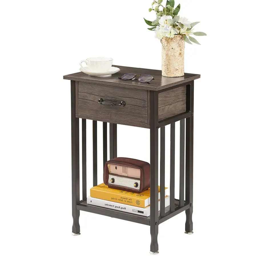 Nightstands, Industrial Side Table End Tables with Drawer and Storage Shelf, Night Stands for Bedroom, Living Room, Wood Metal F
Nightstands, Industrial Side Table End Tables with Drawer and Storage Shelf, Night Stands for Bedroom, Living Room, Wood Metal F
