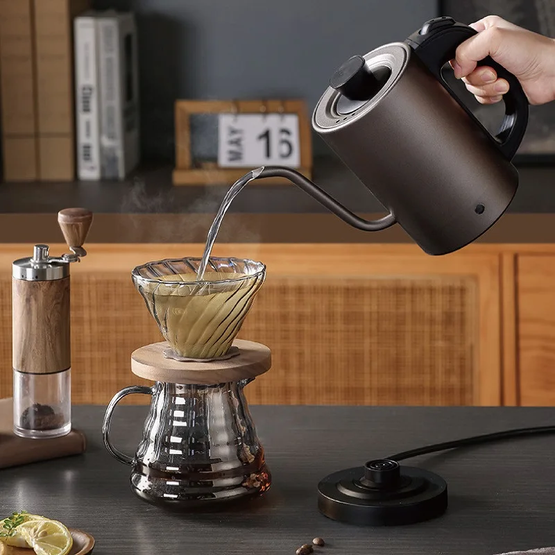 800ml Electric Gooseneck Kettle 304 Stainless Steel Hand Brew Coffee Pot Auto Power Off Teapot Rapid Heating Kettle 110V/220V
800ml Electric Gooseneck Kettle 304 Stainless Steel Hand Brew Coffee Pot Auto Power Off Teapot Rapid Heating Kettle 110V/220V