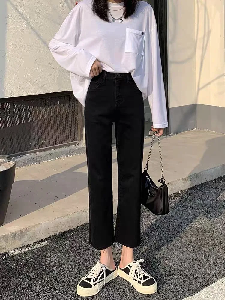 Прямые джинсы Bla Slim, женские свободные маленькие размеры, весна-лето, подростковые универсальные утягивающие эластичные джинсовые брюки из девяти предметов
Прямые джинсы Bla Slim, женские свободные маленькие размеры, весна-лето, подростковые универсальные утягивающие эластичные джинсовые брюки из девяти предметов