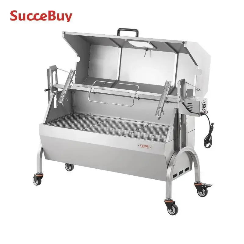 Rotisserie Grill with Hooded Cover BBQ Whole Lamb Goat Charcoal Spit Grill Electric 52W Motor Stainless Steel Roaster 
Rotisserie Grill with Hooded Cover BBQ Whole Lamb Goat Charcoal Spit Grill Electric 52W Motor Stainless Steel Roaster