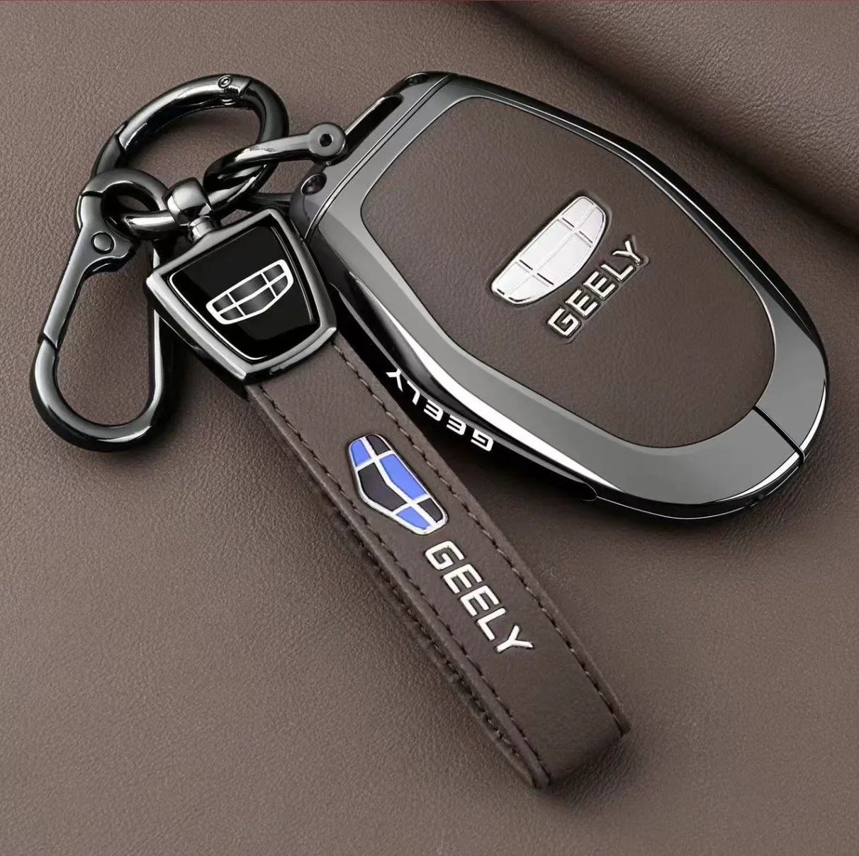 Car Zinc Alloy Leather Remote Control Fob Key Case Cover Holder Chain For Geely Emgrand 2026 Interior Accessories
Car Zinc Alloy Leather Remote Control Fob Key Case Cover Holder Chain For Geely Emgrand 2026 Interior Accessories