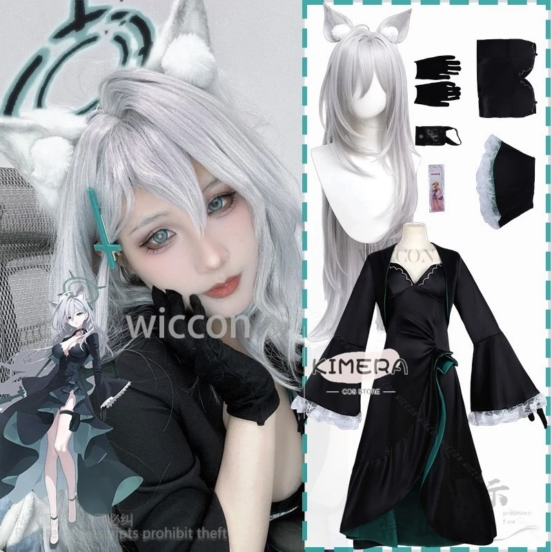 Anime Game Blue Archive Cosplay Sunaokami Shiroko Costume Black Evening Dress Sexy Gothic Lolita Wigs Furry Earwear Customized
Anime Game Blue Archive Cosplay Sunaokami Shiroko Costume Black Evening Dress Sexy Gothic Lolita Wigs Furry Earwear Customized