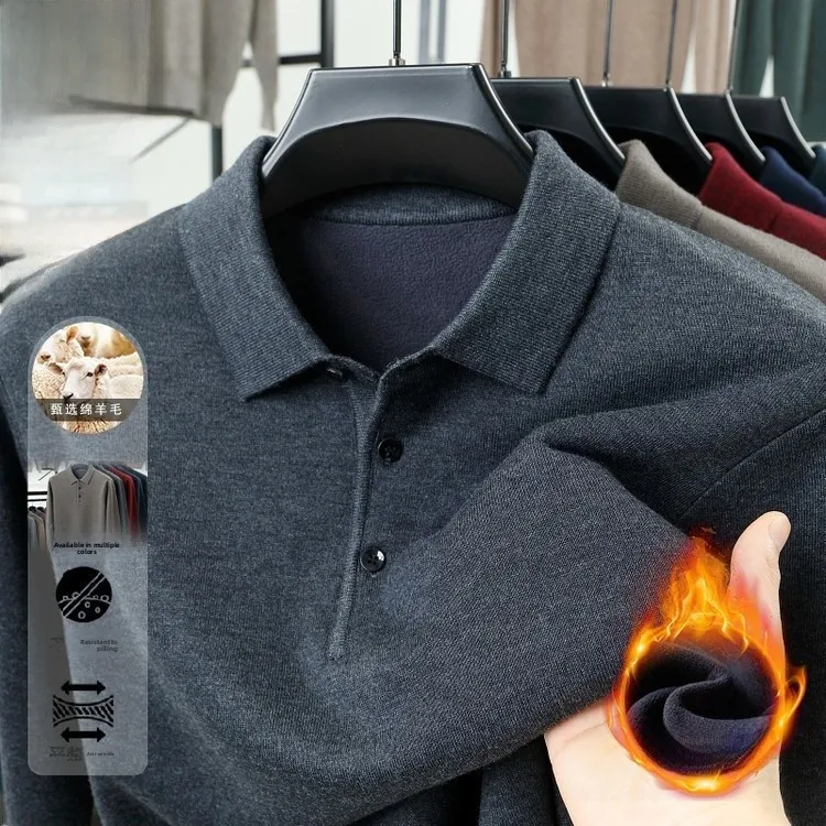 Мужской зимний трикотаж из смесовой шерсти Thiened Fce с воротником универсальный теплый мягкий деловой трикотаж Long Sve повседневный F...
Мужской зимний трикотаж из смесовой шерсти Thiened Fce с воротником универсальный теплый мягкий деловой трикотаж Long Sve повседневный F...