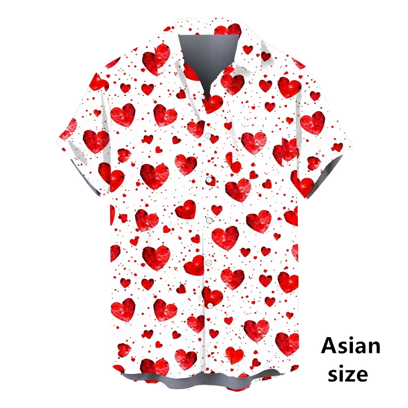 Valentine Day Couple Shirts 3D Print Love Heart Trendy Shirts For Men Women New Arrival Summer Short Sleeve Button Up Blouse Tee
Valentine Day Couple Shirts 3D Print Love Heart Trendy Shirts For Men Women New Arrival Summer Short Sleeve Button Up Blouse Tee