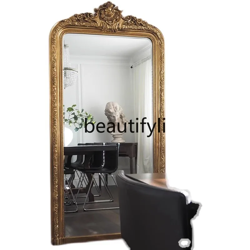 European style, full-body mirror wall-mounted, heavy industry carved retro floor mirror American fitting mirror home
European style, full-body mirror wall-mounted, heavy industry carved retro floor mirror American fitting mirror home