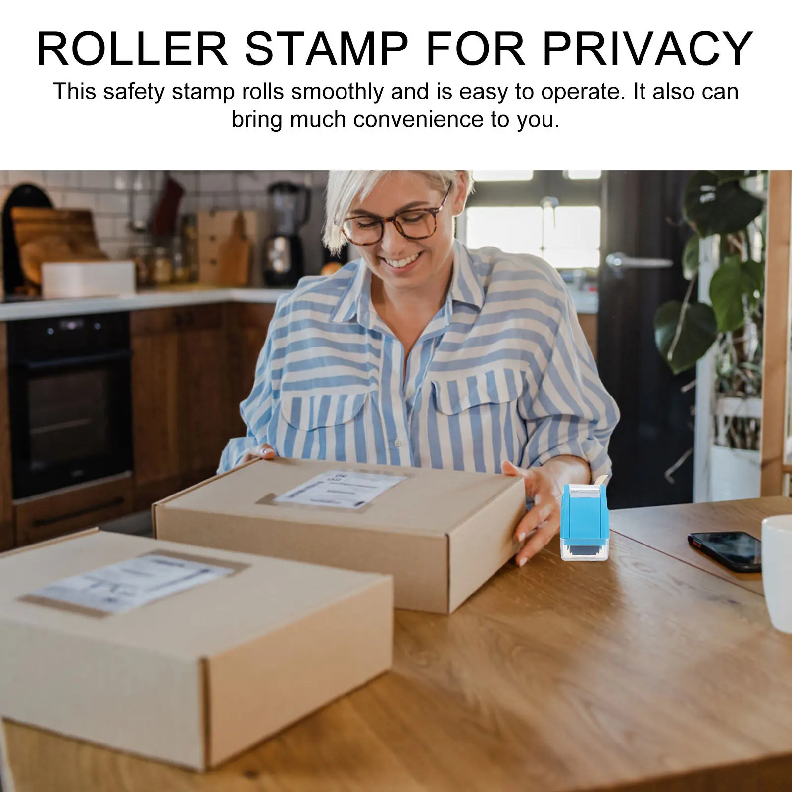 Mail Privacy Roller Stamp Security Stamp Roller for Address Cover Up Confidential Documents Envelopes Packages Tax Preparer
Mail Privacy Roller Stamp Security Stamp Roller for Address Cover Up Confidential Documents Envelopes Packages Tax Preparer