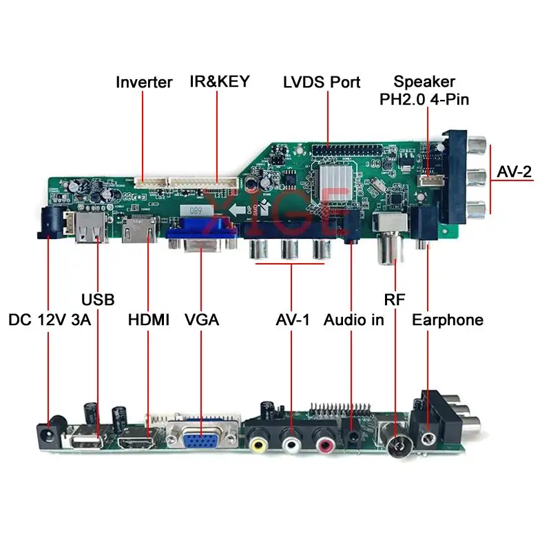 For LTN173KT02-801/D01/H01/L01 1600x900 USB/DHMI/VGA/AV DVB-T/C 17.3" LVDS 40 Pin Laptop Screen Controller Driver Board DIY Kit
For LTN173KT02-801/D01/H01/L01 1600x900 USB/DHMI/VGA/AV DVB-T/C 17.3" LVDS 40 Pin Laptop Screen Controller Driver Board DIY Kit