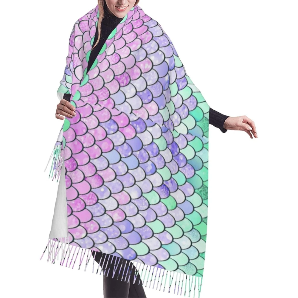 Fashion Mermaid Scale Print Winter Warm Shawl for Women,Soft Blanket Shawl Scarf Accessory, 77 in X 27 In
Fashion Mermaid Scale Print Winter Warm Shawl for Women,Soft Blanket Shawl Scarf Accessory, 77 in X 27 In