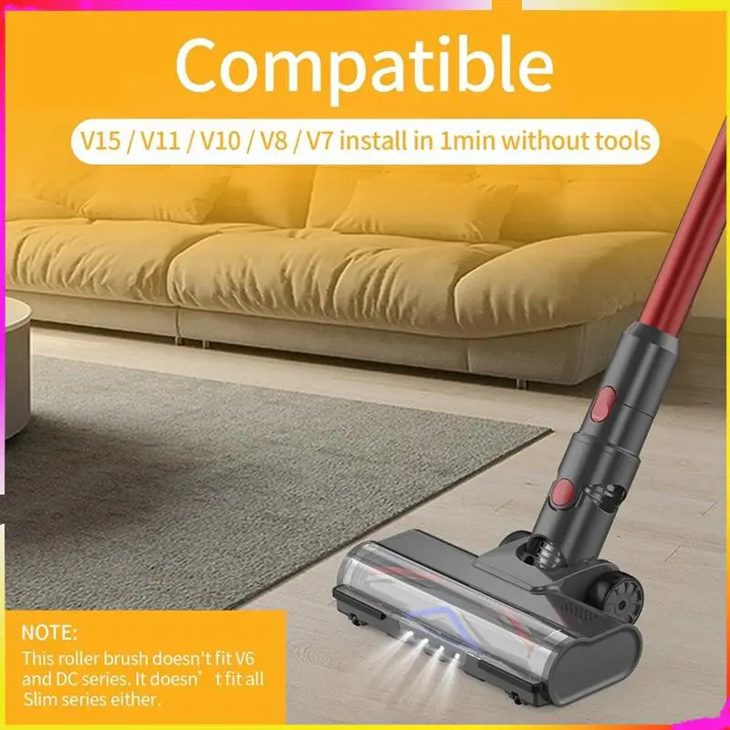 M04K Quick-Release Turbine Brush Head For Dyson V7 V8 V10 V11 V15 Vacuum Cleaner Attachment With LED Light Floor Brush Head
M04K Quick-Release Turbine Brush Head For Dyson V7 V8 V10 V11 V15 Vacuum Cleaner Attachment With LED Light Floor Brush Head