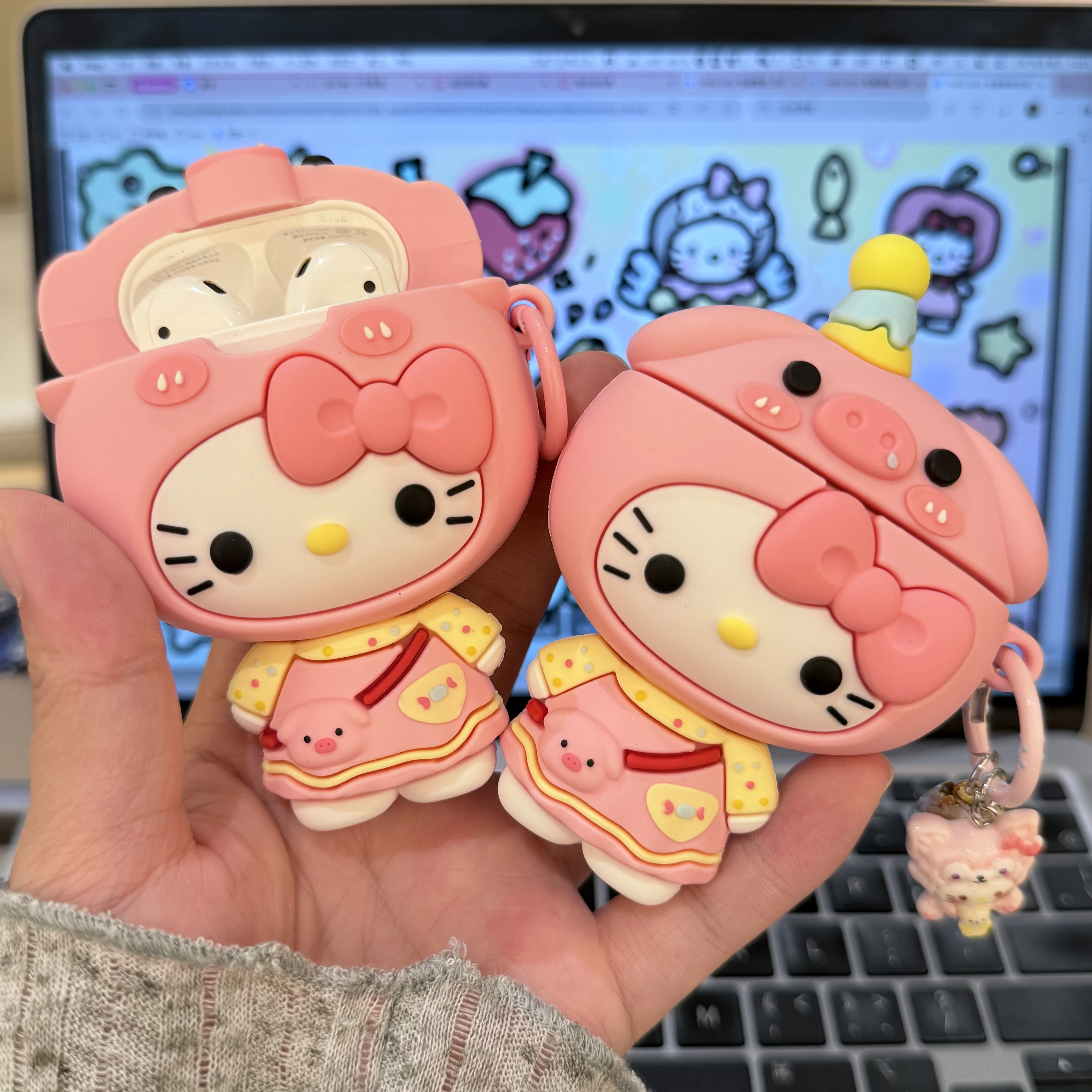 Girls' Favorite Silicone Gel Dust-Proof Cute Piggy Sanrio For Hello Kitty Stereoscopic For Airpods 4 1 2 3 Pro Pro 2 Anti-Drop
Girls' Favorite Silicone Gel Dust-Proof Cute Piggy Sanrio For Hello Kitty Stereoscopic For Airpods 4 1 2 3 Pro Pro 2 Anti-Drop
