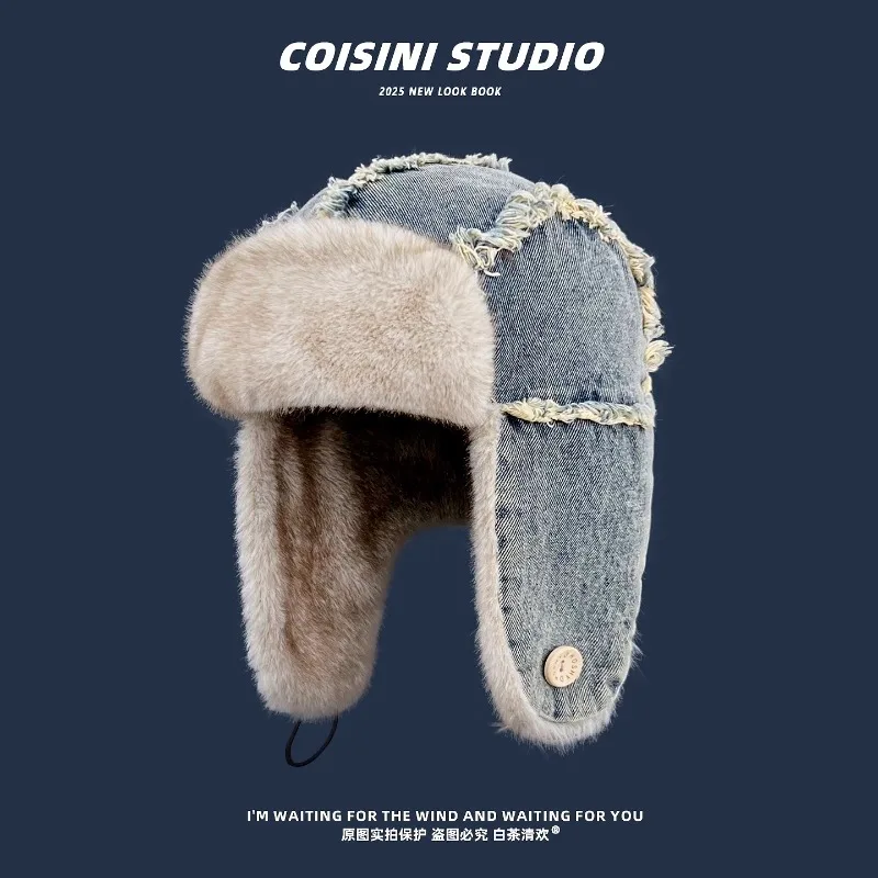 Новые джинсовые плюшевые шапки-бомebr в стиле ретро для женщин, осенне-зимняя уличная теплая защита для ушей, утолщенная мужская шапка
Новые джинсовые плюшевые шапки-бомebr в стиле ретро для женщин, осенне-зимняя уличная теплая защита для ушей, утолщенная мужская шапка