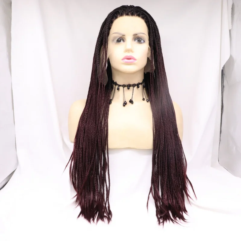 Front lace hand- three-strand wig, gradient high-temperature synthetic fiber braided headpiece
Front lace hand- three-strand wig, gradient high-temperature synthetic fiber braided headpiece