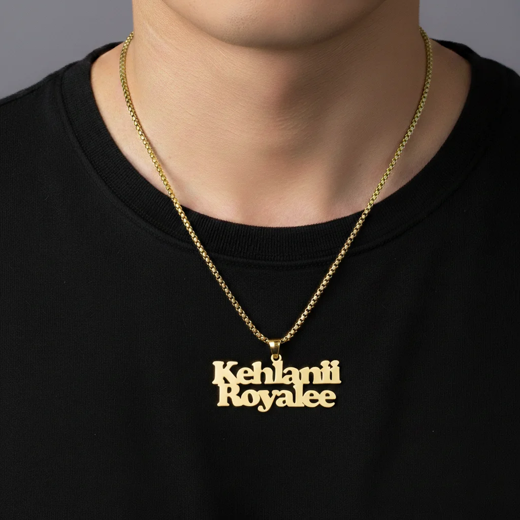 Kcaco Customized Big Double Name Pendant Necklace For Women Men Stainless Steel Nameplate Link Chain Necklaces Jewellery
Kcaco Customized Big Double Name Pendant Necklace For Women Men Stainless Steel Nameplate Link Chain Necklaces Jewellery