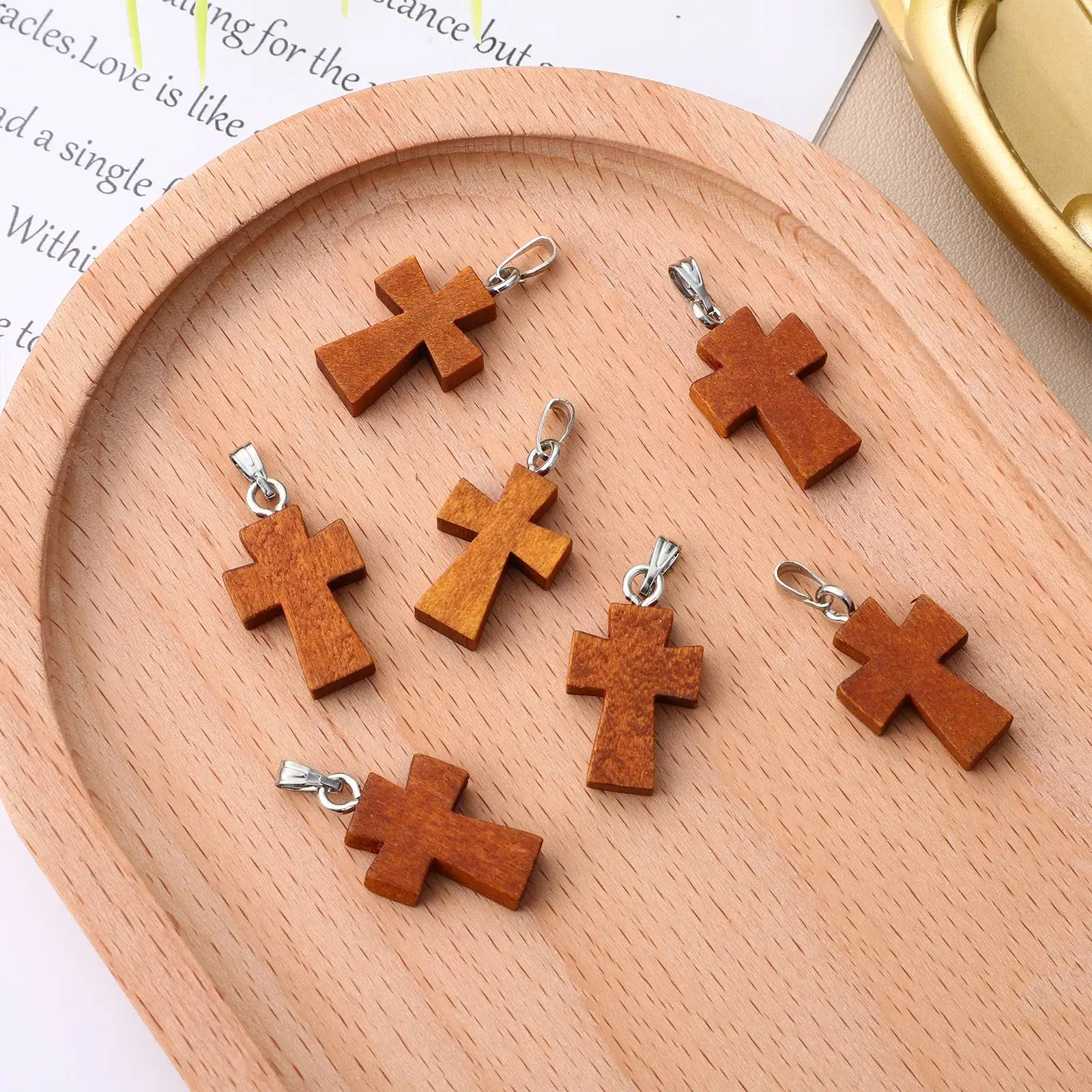 15 Pcs Brown Wooden Cross Pendant DIY Charms Jewelry Making Bracelet Necklace Craft Supplies Small Smooth Edge Long Life
15 Pcs Brown Wooden Cross Pendant DIY Charms Jewelry Making Bracelet Necklace Craft Supplies Small Smooth Edge Long Life